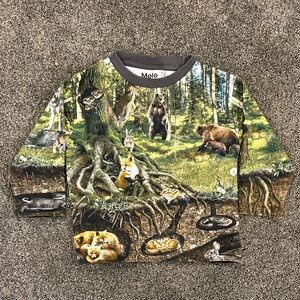 Molo Woodland Adventure Long Sleeve sweatshirt - Green and Brown